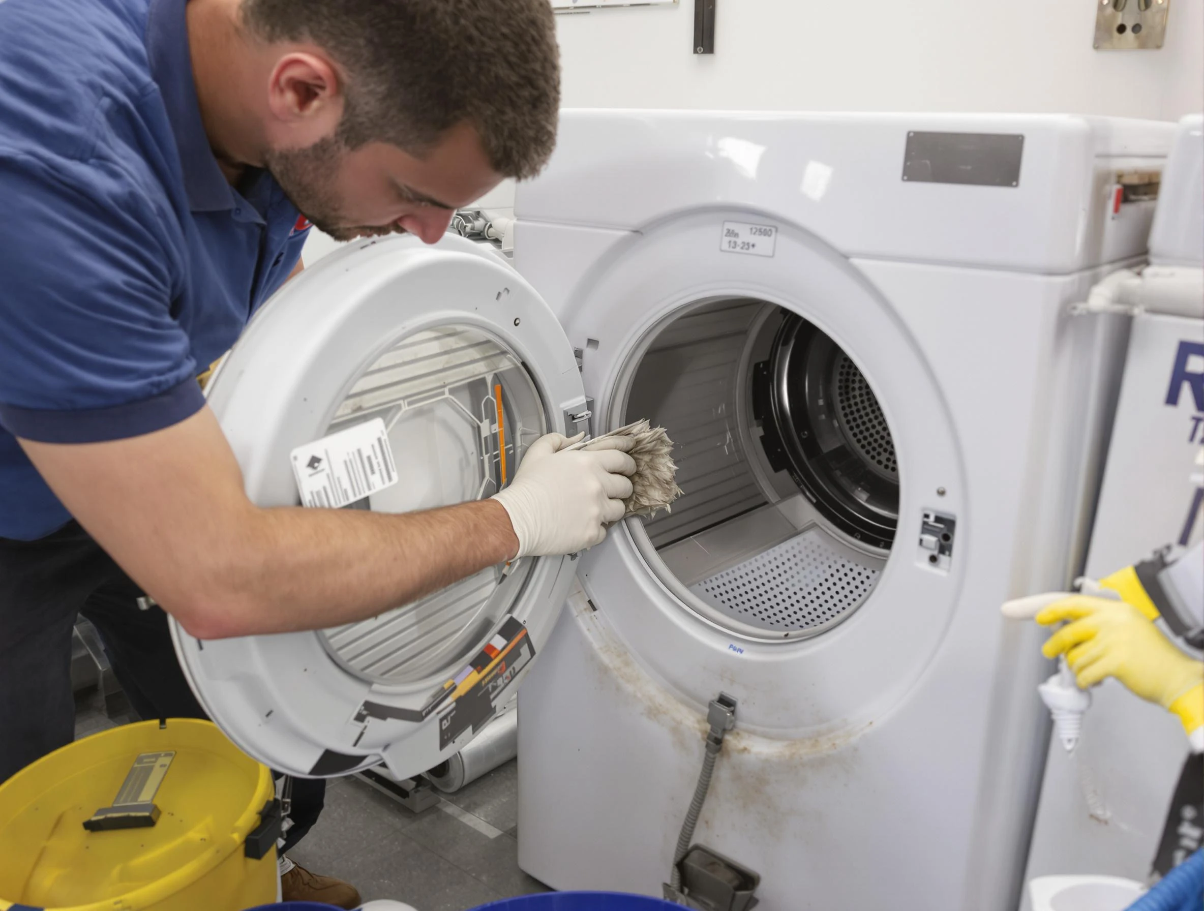 Thompson's Station Dryer Vent Cleaning specialist performing detailed lint trap cleaning service in Thompson's Station